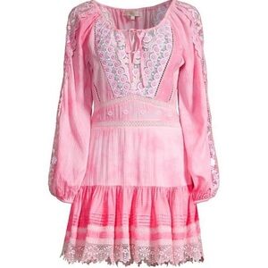 Loveshackfancy Pink Bohemian Lace Dress